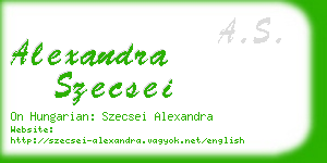 alexandra szecsei business card